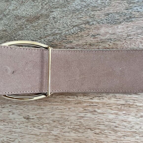 Chanel Authentic VTG 05 Womens Gold Wide Belt CC Logo Embellished Buckle Leather - Picture 10 of 16